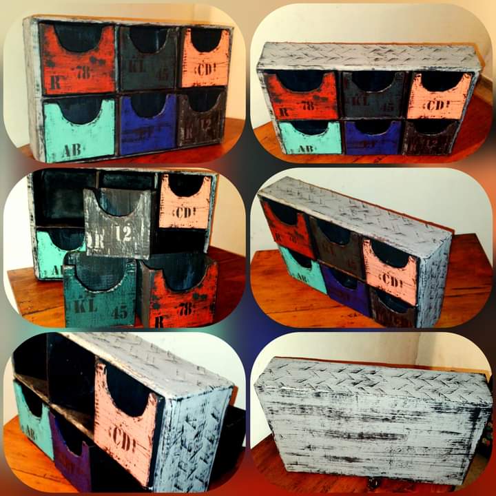 Caja industrial con gavetas en cartón