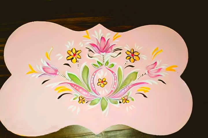 Bandeja con motivo floral